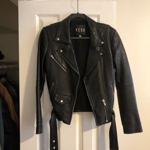Veda leather jacket - black classic leather jacket